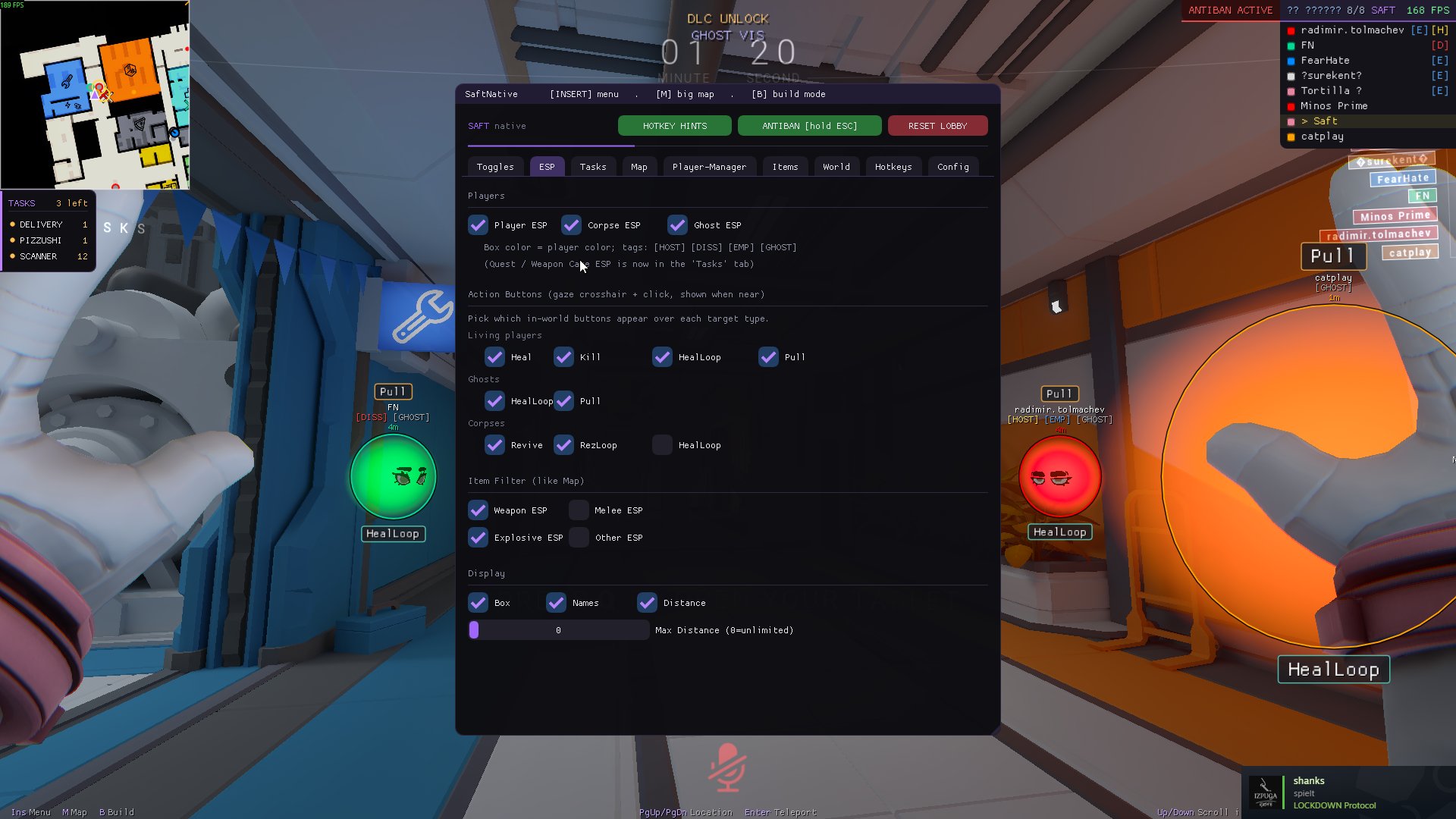 ESP configuration tab